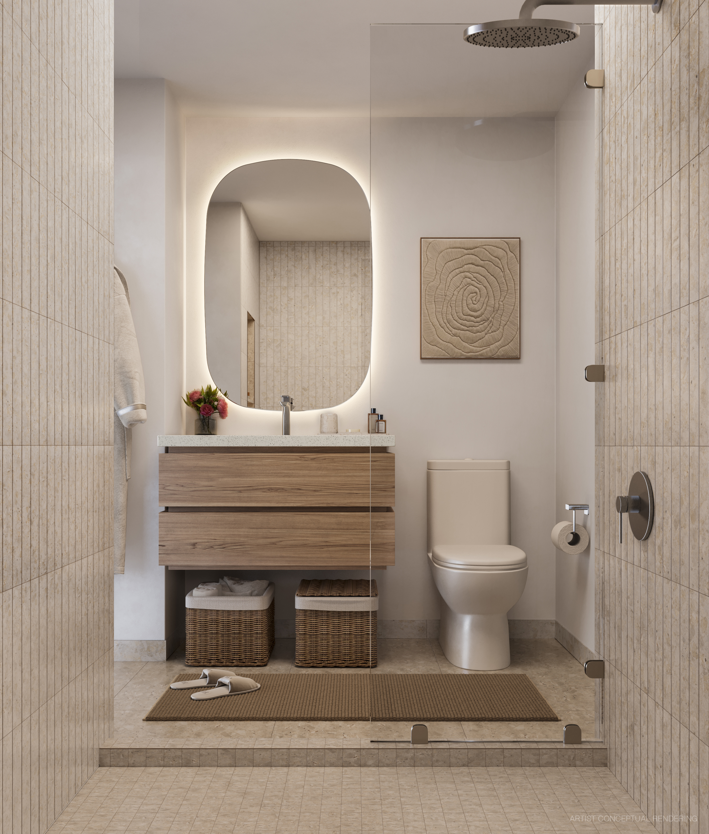 Contemporary residential bathroom