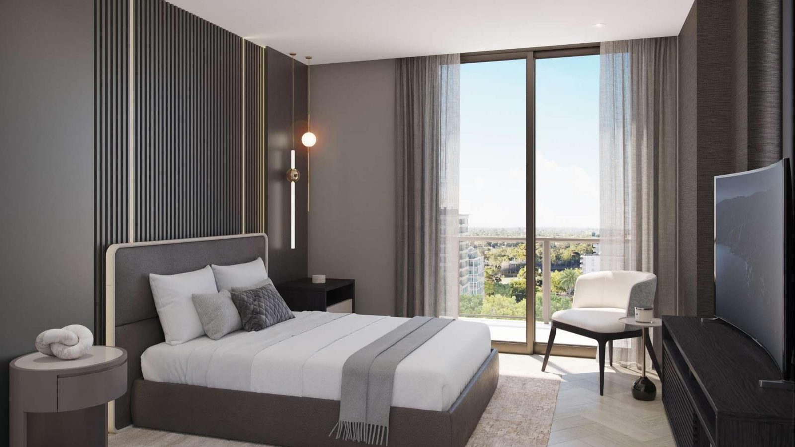 Dormitorio principal con vista a la ciudad